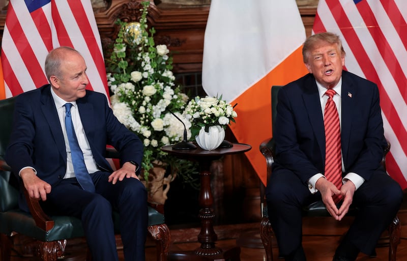 U.S. President Donald Trump meets with Ireland's Prime Minister (Taoiseach) Micheal Martin at Farmleigh House in Dublin, Ireland, September 12, 2026. REUTERS/Kylie Cooper