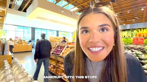 Kai Trump in the supermarket.