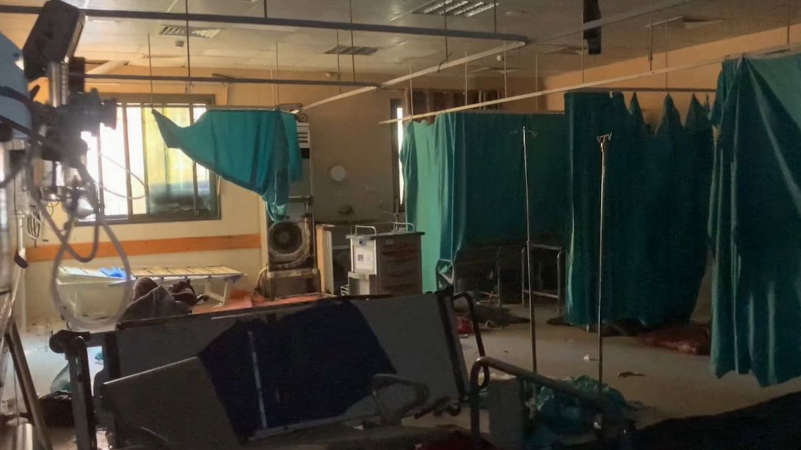 The damage inside Nasser Hospital in Khan Younis in southern Gaza on Feb. 26, 2024.