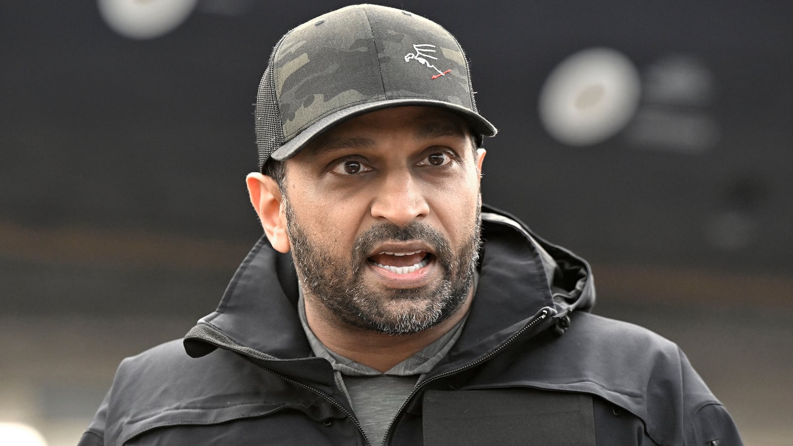 FBI Director Kash Patel speaks during a press conference on the tarmac at Ontario International Airport on Friday, Jan. 23, 2026.