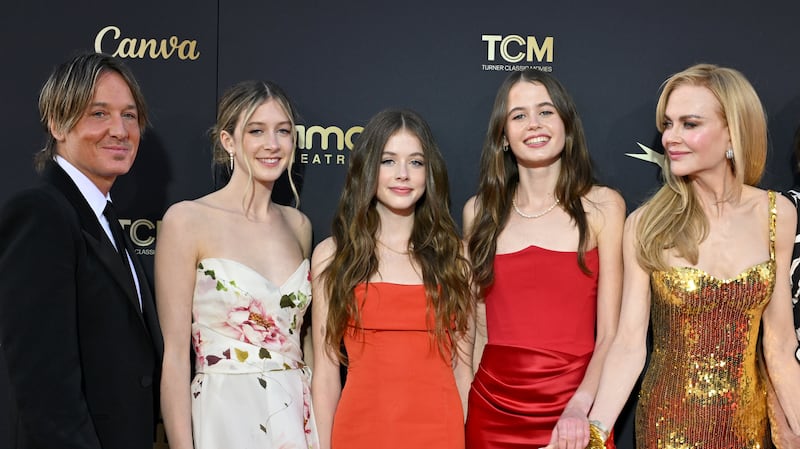 Keith Urban, Sunday Rose Kidman Urban, Faith Margaret Kidman Urban, Sybella Hawley, and Nicole Kidman