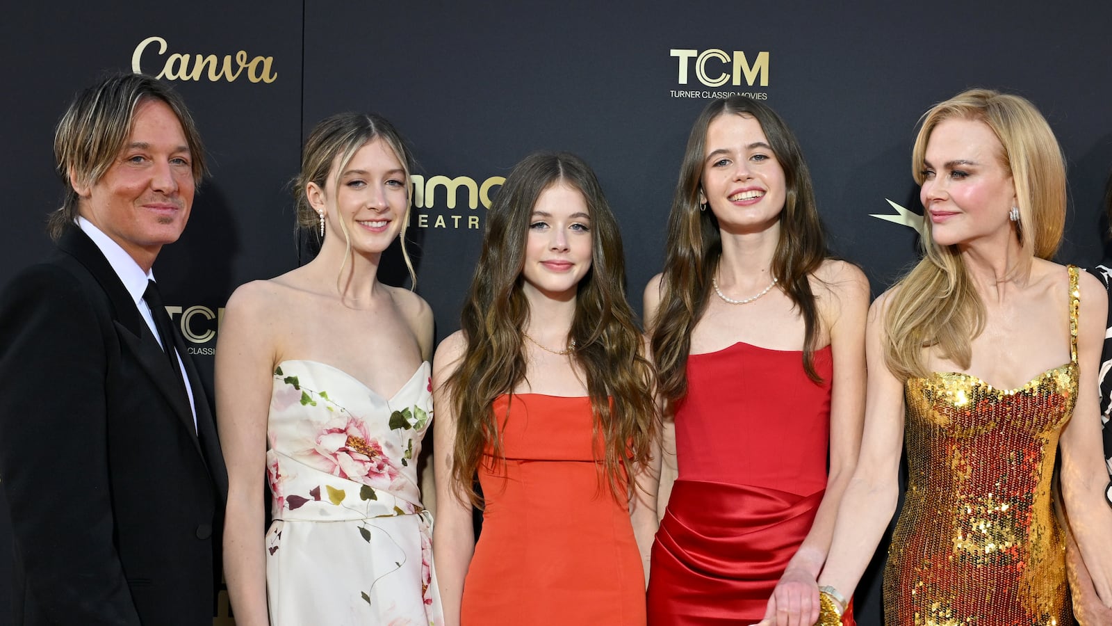 Keith Urban, Sunday Rose Kidman Urban, Faith Margaret Kidman Urban, Sybella Hawley, and Nicole Kidman