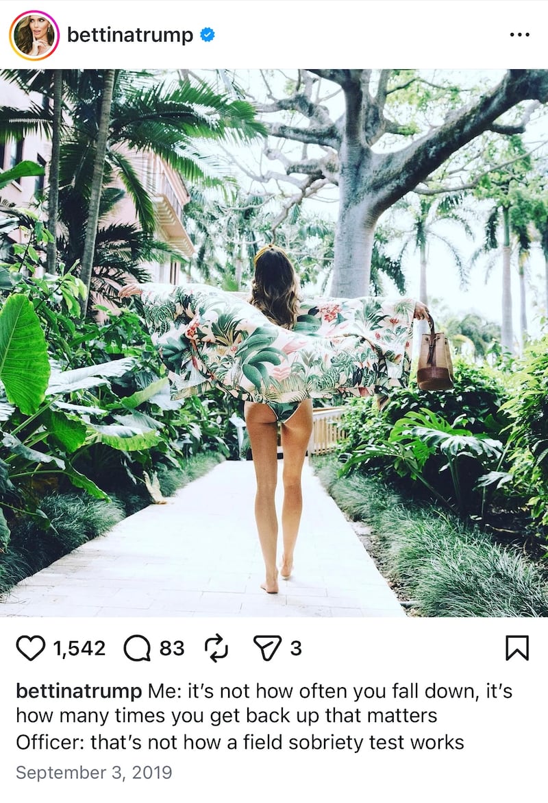 Bettina Anderson Instagram post