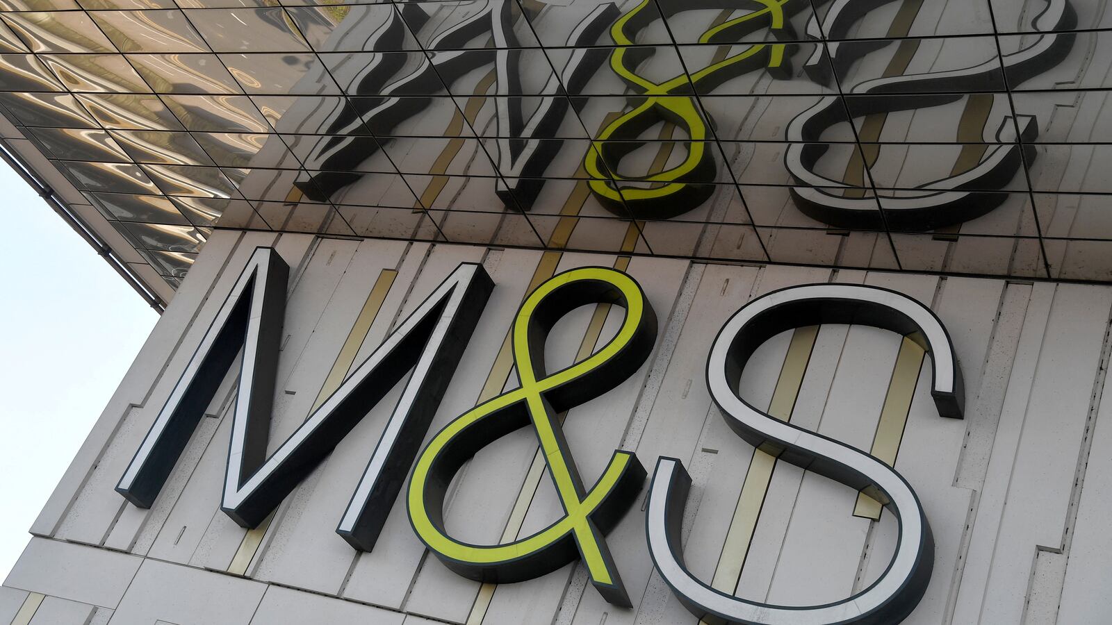A logo of food and clothes retailer Marks and Spencer (M&S) is seen at a branch in London, Britain, March 10, 2022.