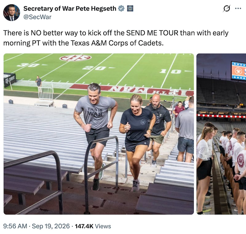 Pete Hegseth on X