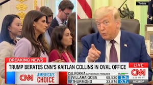 Donald Trump calls out Kaitlan Collins for not smiling.