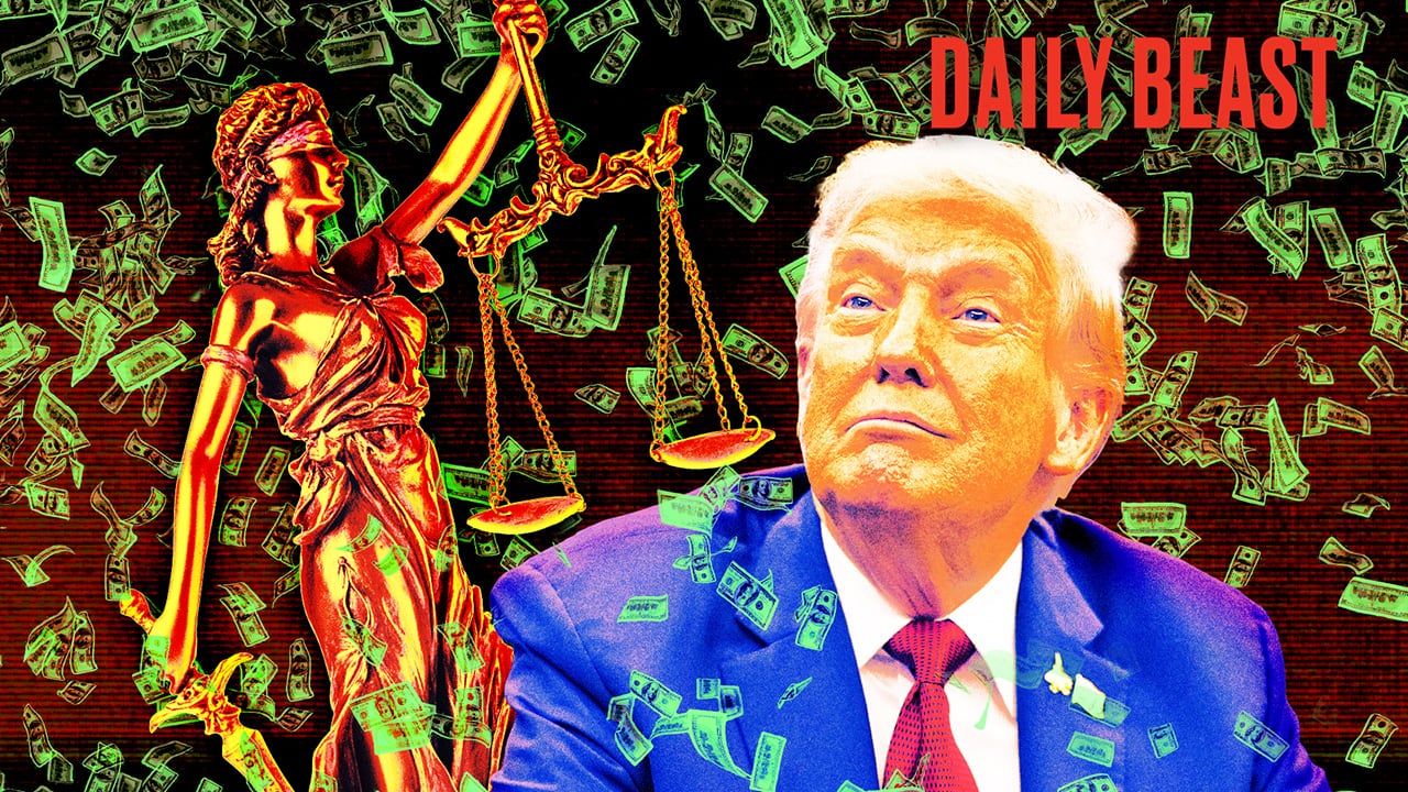 A photo illustration of Donald Trump.