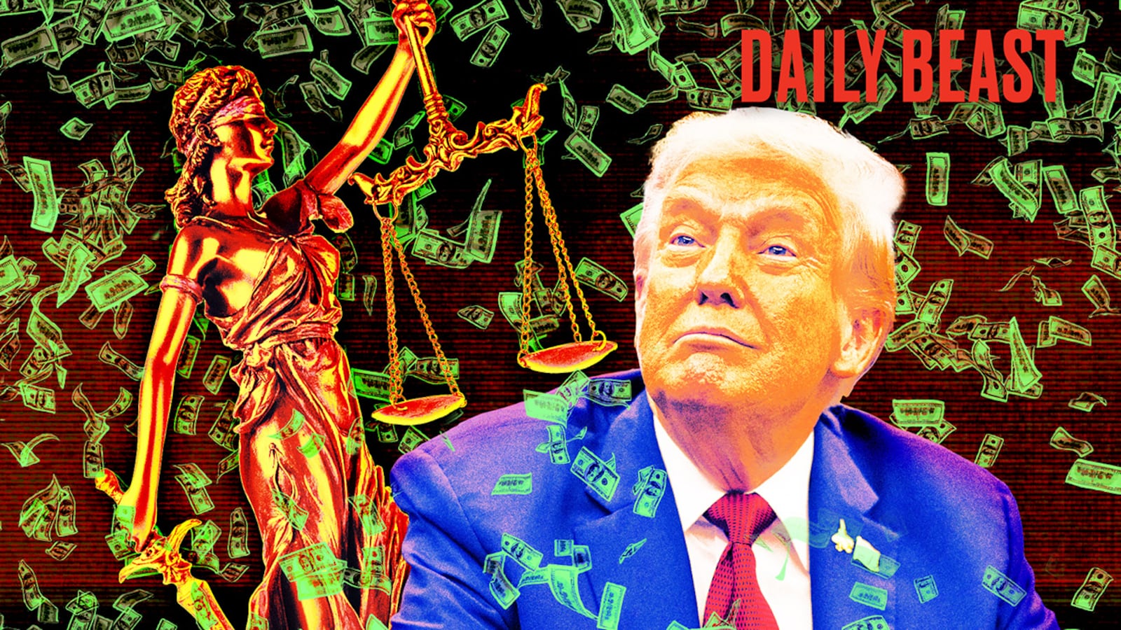 A photo illustration of Donald Trump.