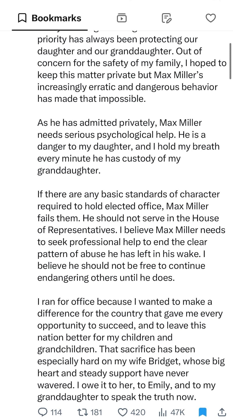 Moreno's full statement