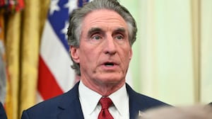 US Secretary Interior Doug Burgum speaks during an announcement on "American Nuclear innovation" in the Oval Office of the White House in Washington, DC on July 24, 2026.