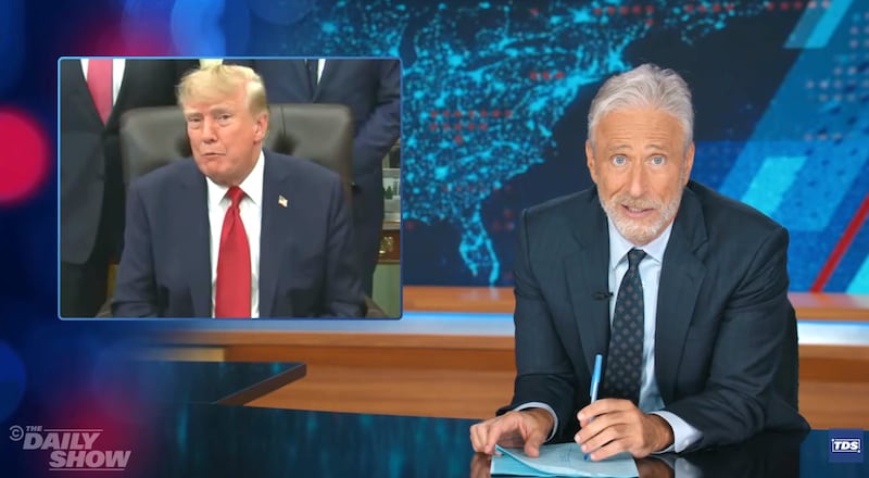 The Daily Show, Jon Stewart talking Donald Trump