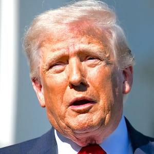 U.S. President Donald Trump speaks to the press as he departs from the White House, en route to Joint Base Andrews (JBA), in Washington, D.C., U.S., April 11, 2026.