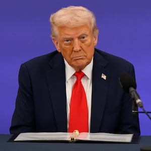 AYLESBURY, ENGLAND - SEPTEMBER 18: (L-R) U.S. President Donald Trump and UK Prime Minister Keir Starmer announce an agreement between the two countries as they hold a press conference at Chequers at the conclusion of a state visit on September 18, 2025, in Aylesbury, England. This is the final day of President Trump’s second UK state visit, with the previous one taking place in 2019 during his first presidential term.
