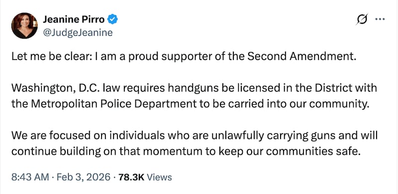 U.S. Attorney Jeanine Pirro attempts to clarify her Fox News comments after receiving fierce backlash.