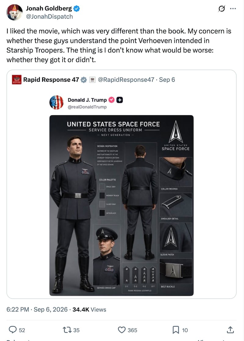 The uniforms raised concerns because of their fascist inspiration.