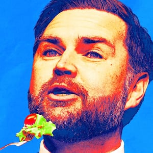 JD Vance enjoying his dinner.