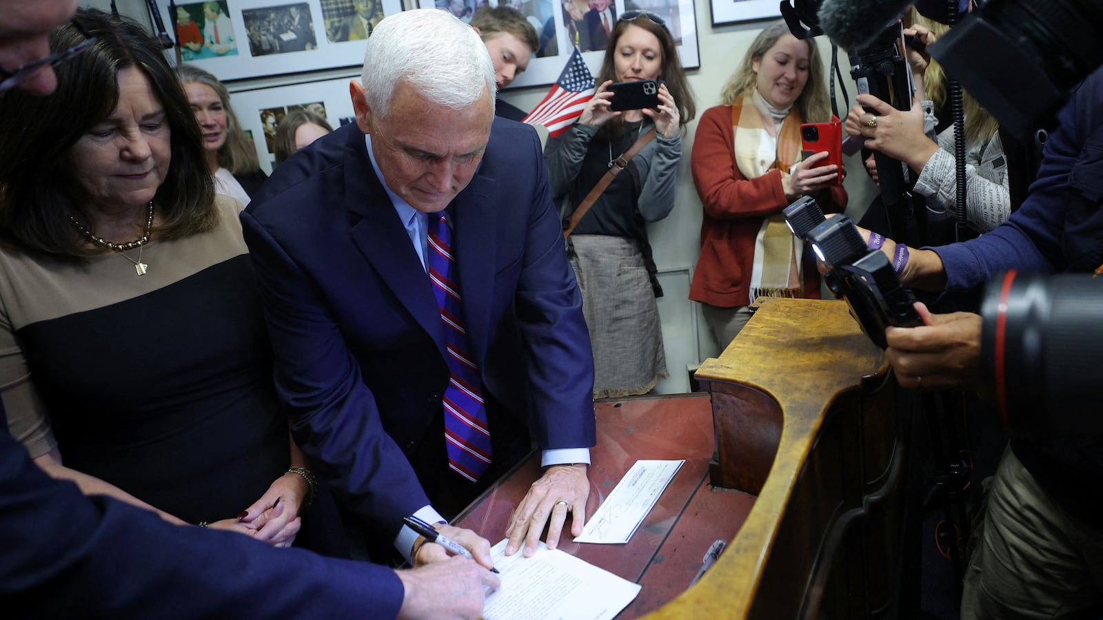 Republican presidential candidate and former U.S. Vice President Mike Pence.