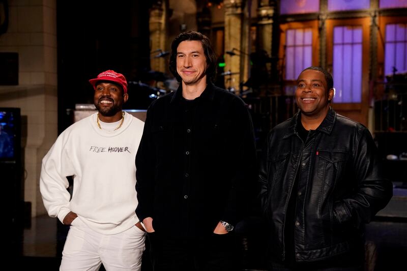 Musical Guest Kanye West, Host Adam Driver, Kenan Thompson in Studio 8H