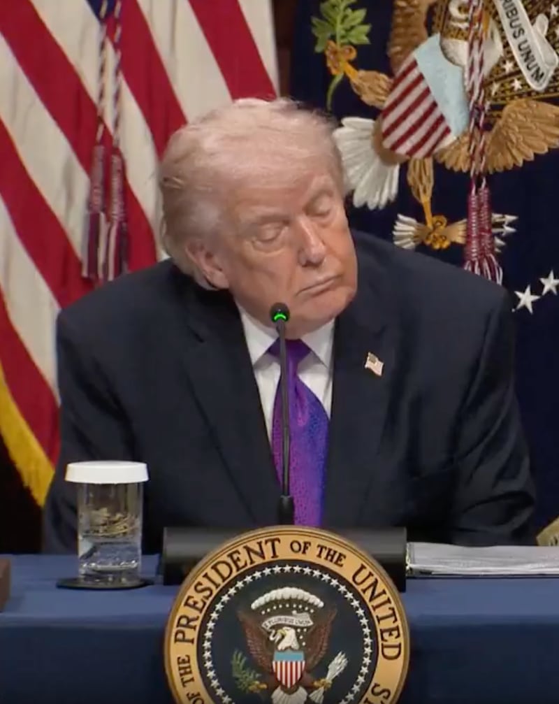 donald trump sleepy