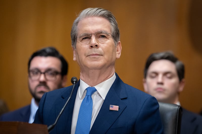 Treasury Secretary Scott Bessent testifies during a Senate Finance Committee budget hearing on June 3, 2026.