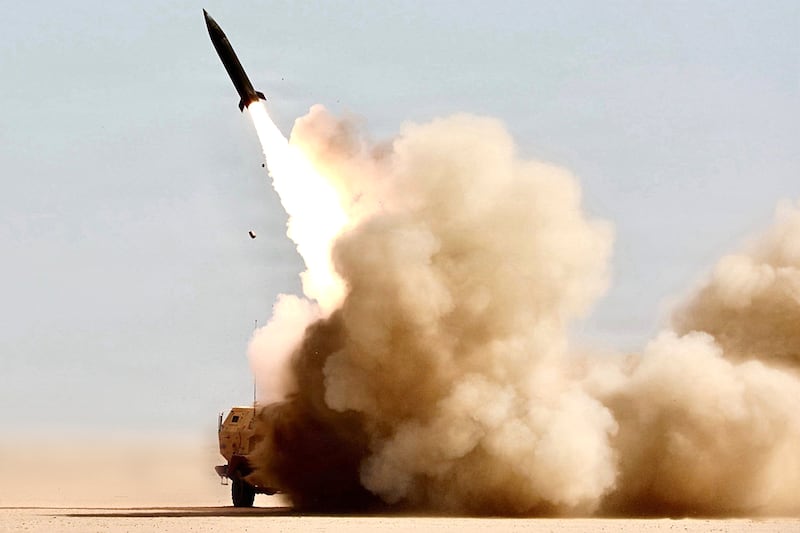 M142 High Mobility Artillery Rocket Systems (HIMARS) conduct live-fire missions during Operation Epic Fury in the U.S. Central Command area of responsibility.