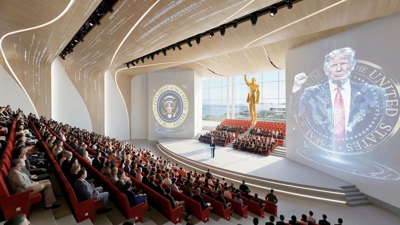 Images of Donald Trump's Presidential Library.