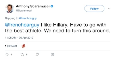 Anthony Scaramucci Loved Hillary, Gave to Obama, and Deleted Anti-Trump