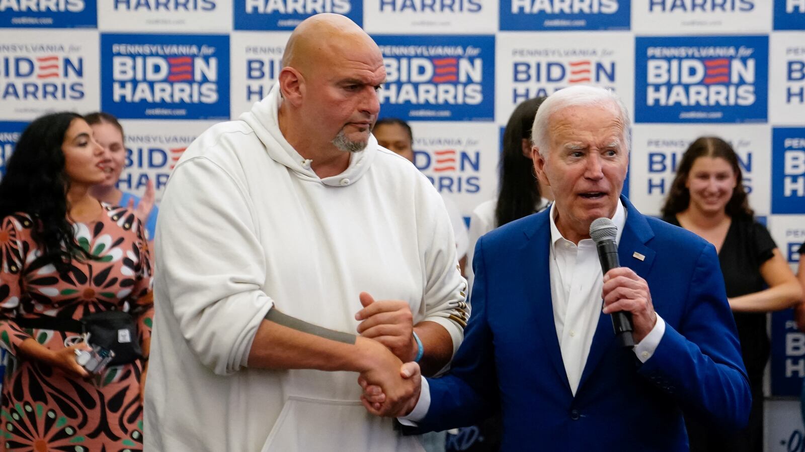 President Joe Biden and Sen. John Fetterman (D-PA)