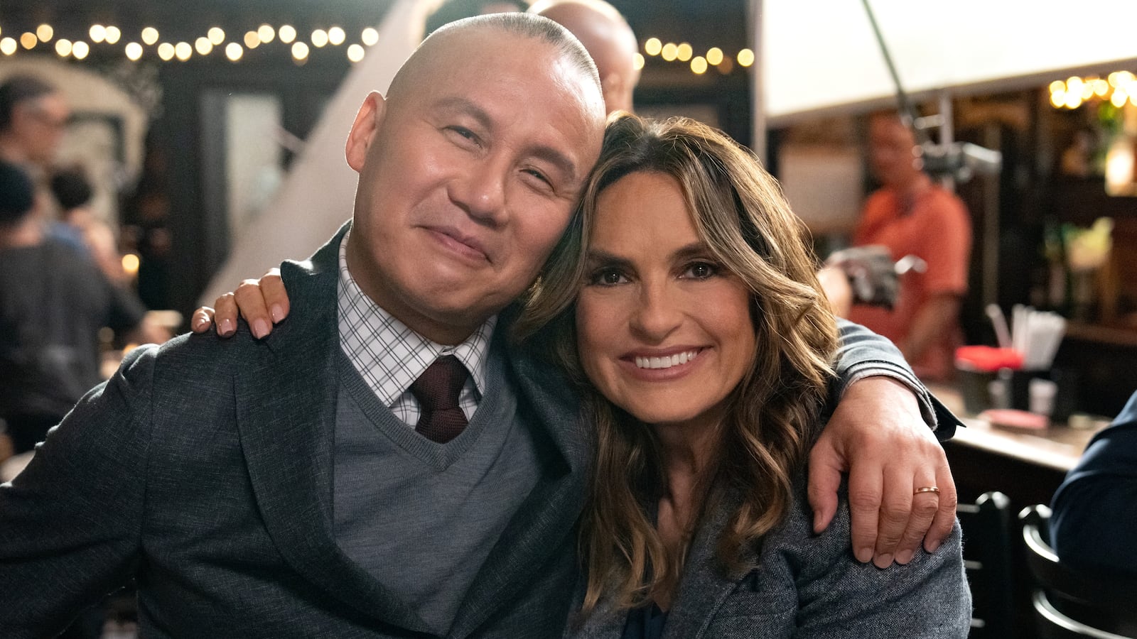 BD Wong as Dr. George Huang, Mariska Hargitay as Capt. Olivia Benson on “Law & Order: SVU”