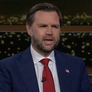 JD Vance on the set of Real Time with Bill Maher