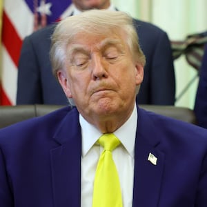WASHINGTON, DC - JUNE 04: U.S. President Donald Trump looks on during a "Beautiful, Clean Coal" event in the Oval Office of the White House on June 04, 2026 in Washington, DC. President Trump announced a $700 million investment in funding for coal plants and energy infrastructure. (Photo by Kevin Dietsch/Getty Images)