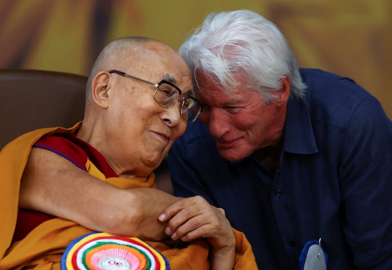 Gere, who advocates for human rights in Tibet, met with the Dalai Lama last July at his 90th birthday celebration.