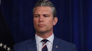 Defense Secretary Pete Hegseth, pictured at Mar-a-Lago on January 3, announced the Pentagon had initiated administrative action against Senator Mark Kelly on Monday.