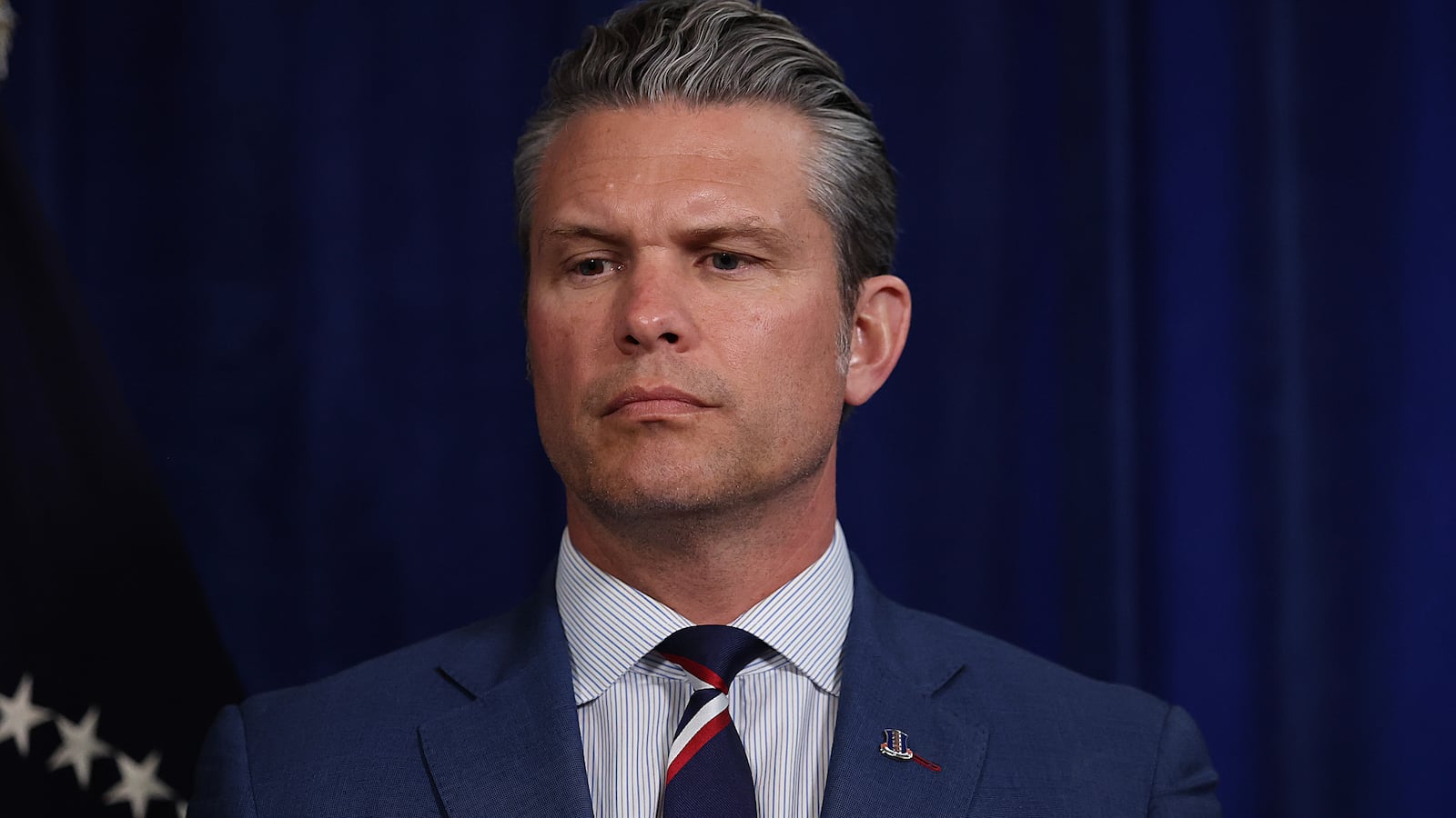 Defense Secretary Pete Hegseth, pictured at Mar-a-Lago on January 3, announced the Pentagon had initiated administrative action against Senator Mark Kelly on Monday.