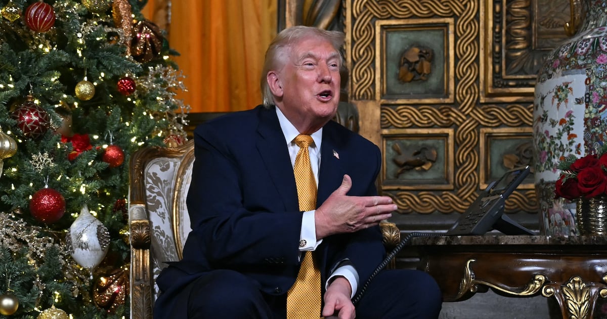 Trump participates in the NORAD Santa tracker phone calls on Christmas Eve.