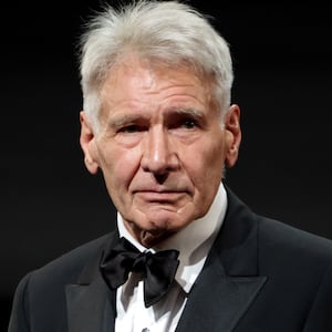 Harrison Ford (left) and President Donald Trump (right)