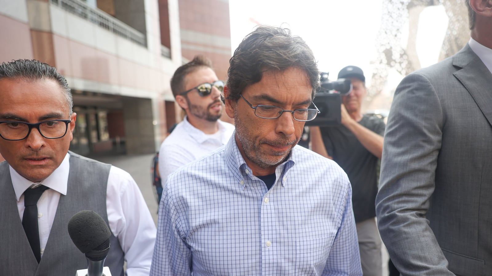 Mark Chavez leaving courthouse