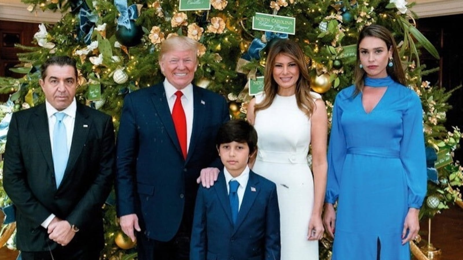 Donald Trump, Melania Trump, Amanda Ungaro, Giovanni Zampolli, and Paolo Zampolli