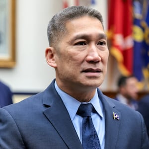 Acting Secretary of the Navy Hung Cao looks on before a House Armed Services Committee hearing on the Department of the Navy's FY2027 budget request, on Capitol Hill in Washington, D.C. on May 14, 2026.