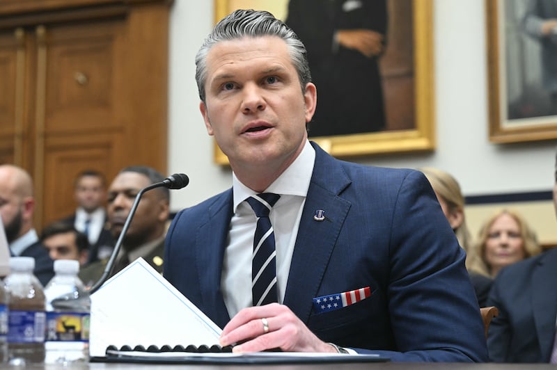 Defense Secretary Pete Hegseth testifies before the House Armed Services Committee on Capitol Hill on April 29, 2026.