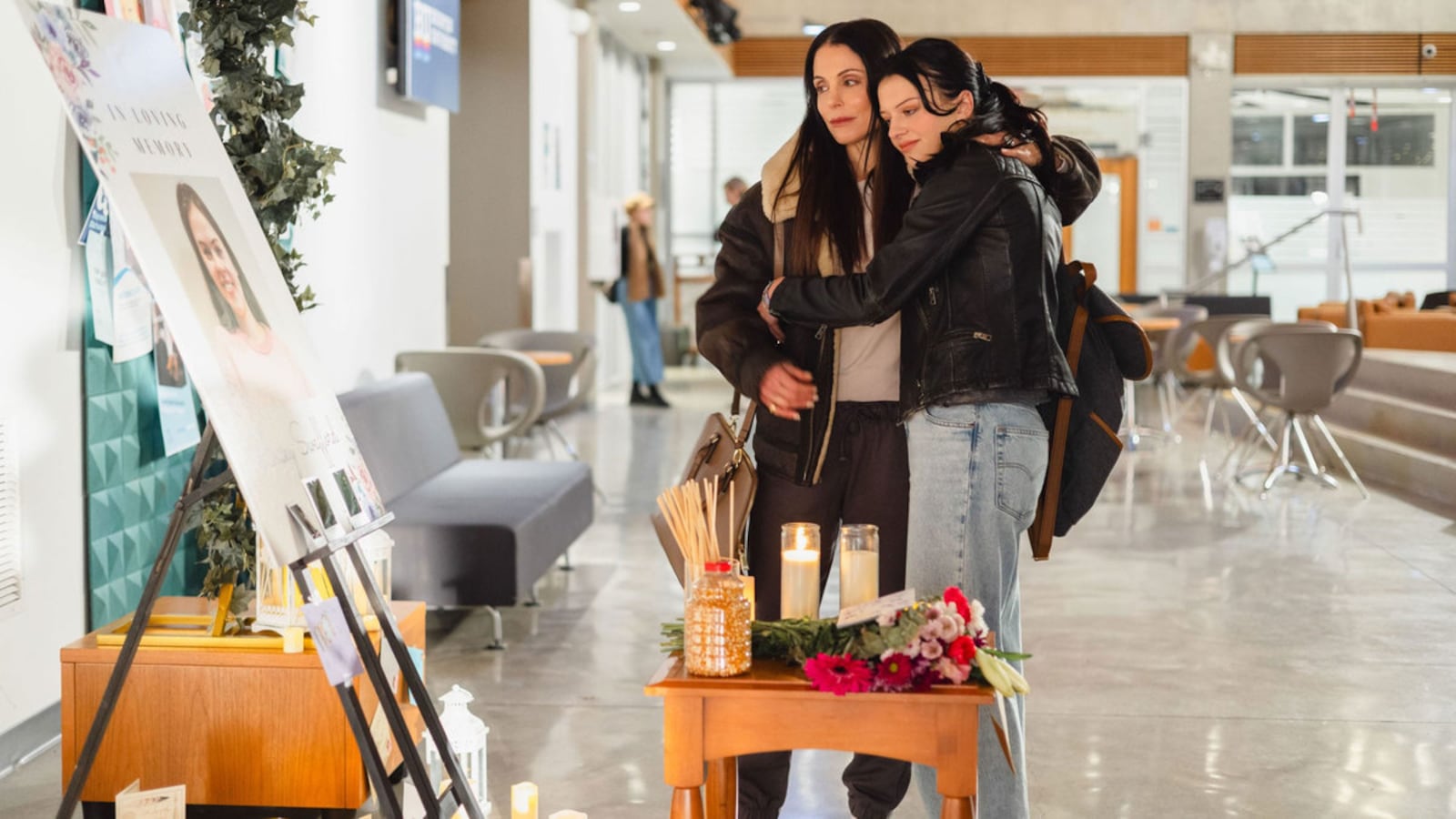 Bethenny Frankel and Clara Alexandrova hold each other in 'Danger in the Dorm'