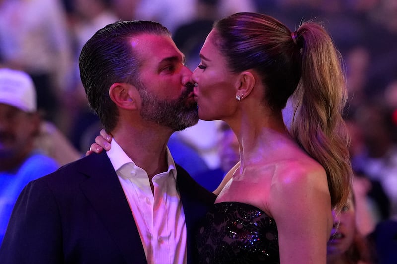 WASHINGTON, DC - JUNE 14: Donald Trump Jr. and Bettina Anderson attend the UFC Freedom 250 event on the South Lawn at the White House on June 14, 2026 in Washington, DC. (Photo by Jeff Bottari/Zuffa LLC)