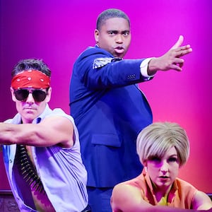 Chad Doreck as Joe Biden, T.J. Wilkins as Barack, Jenna Pastuszek as Hillary Clinton