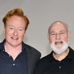 Conan O'Brien, 62, and Rob Reiner, 78, in 2024.