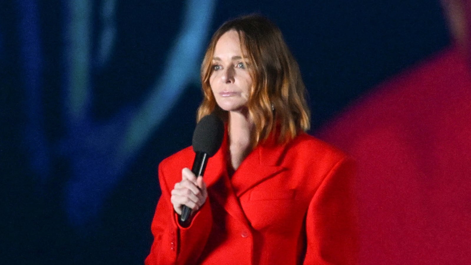 Stella McCartney on stage during the Coronation Concert on May 07, 2023 in Windsor, England.