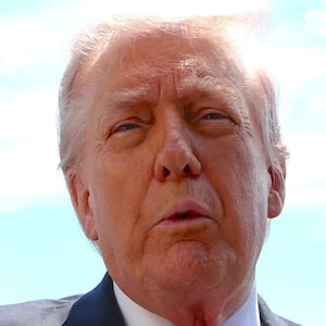 U.S. President Donald Trump speaks to reporters as he departs the White House in Washington, D.C., U.S., May 1, 2026.