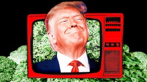 A photo illustration of Donald Trump.
