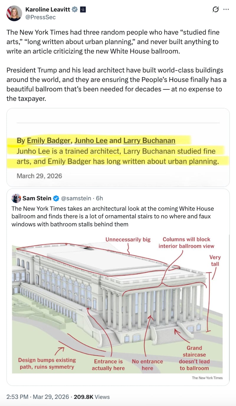 donald trump new york times karoline leavitt