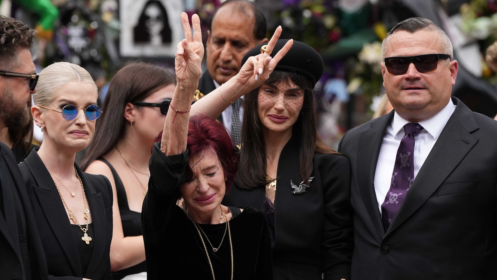 BIRMINGHAM, UNITED KINGDOM - JULY 30: The wife of Ozzy Osborne Sharon Osbourne mourns during the funeral ceremony of Ozzy Osbourne in Birmingham on 30 July 2025. Ozzy Osbourne, the iconic front man of Black Sabbath and one of the most influential British figures in heavy metal music, has died at the age of 76. (Photo by Loannis Alexopoulos/Anadolu via Getty Images)