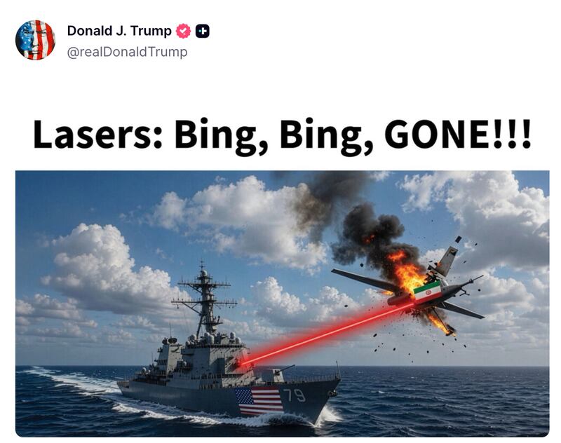 Screengrab of Trump's Truth Social post.